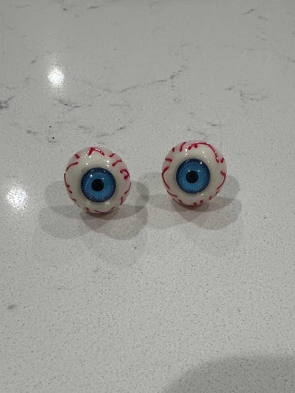 Spooky Eyeball earrings- Blue